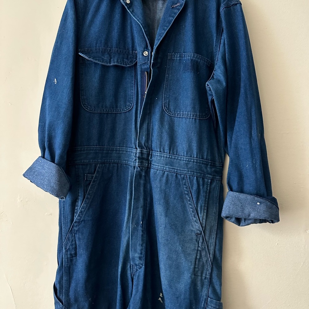 Vintage Denim Work Coveralls